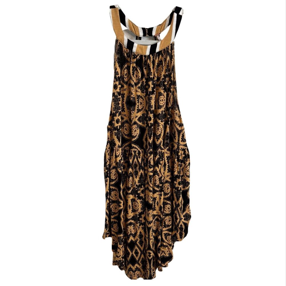 Free People Tunic Top Small Mimi Hi-Lo Tribal Halter Boho Whimsigoth‎ Festival